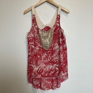 Red dressy tank top
